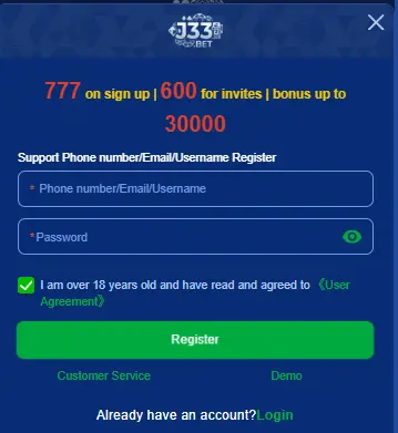 Ct777 game register image