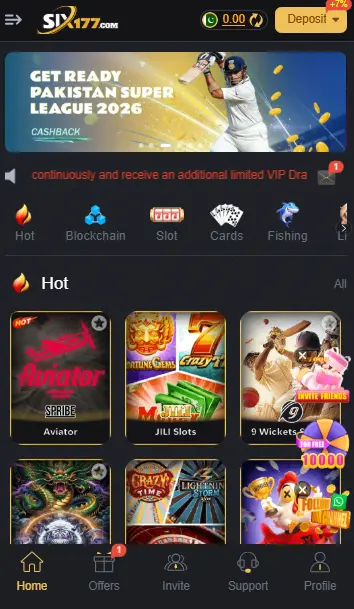 six177 game dashboard 