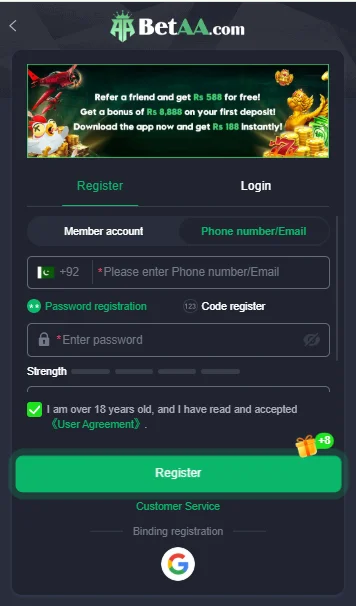 betaa game official register image